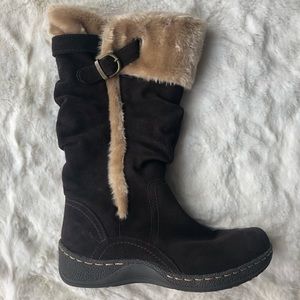 Like New BareTraps Brown Snow Boots w/ Faux Fur